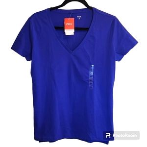Fox Women's V-Neck T-Shirt Royal Purple Size Medium NWT